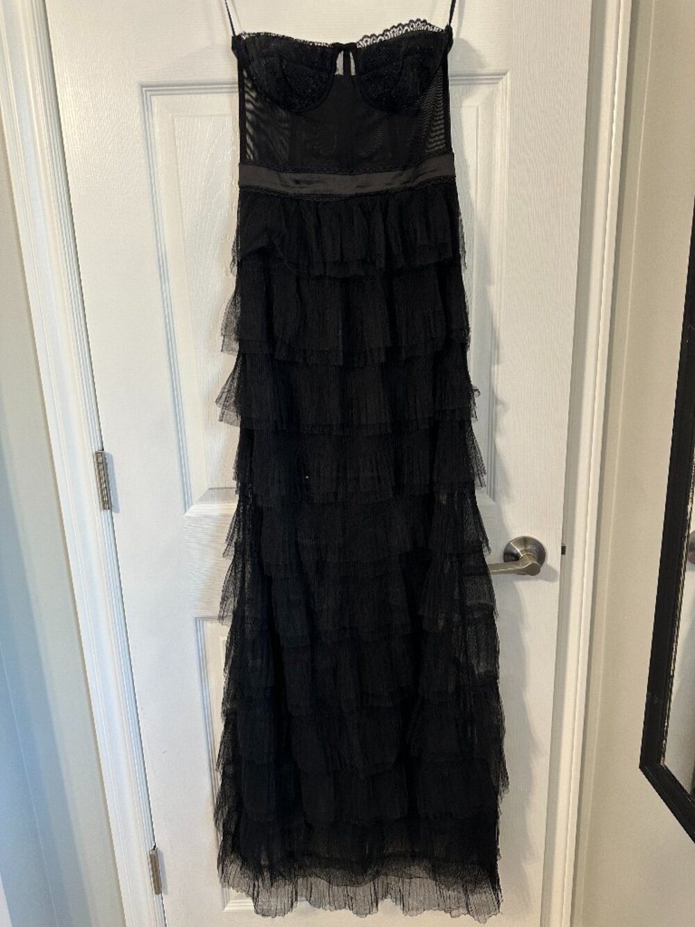 HELLO MOLLY Black Tiered Maxi Dress